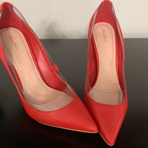Red leather Aldo heels - Picture 4 of 4